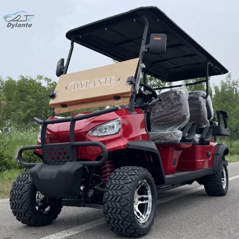 China Made Street Legal Golf Cart Off Road Four Wheel Golf Cart Utility Vehicle Lithium Battery 14 Inch Wheel Off Road Vehicle