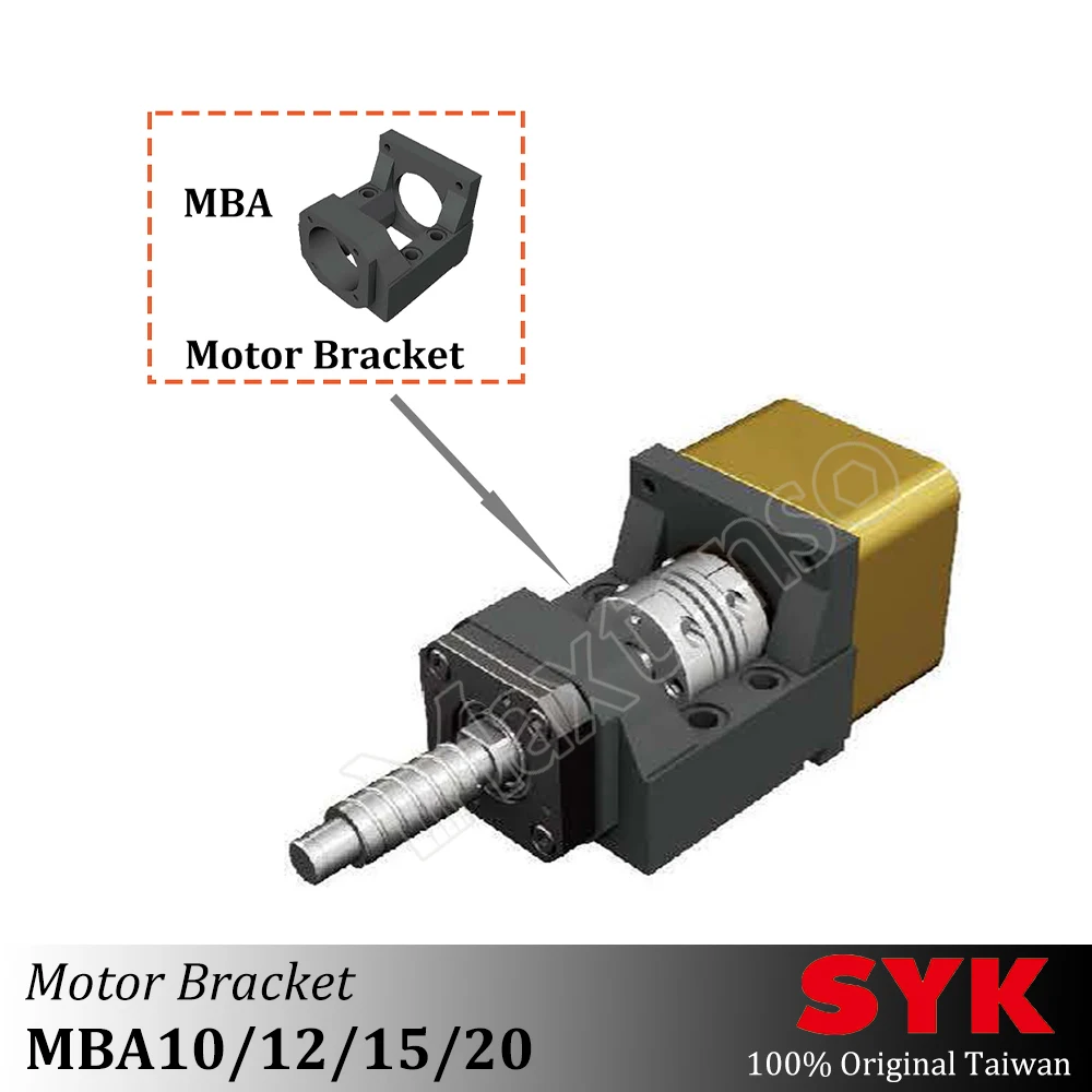 SYK MBA Premium Motor Bracket Ball Screw Motor Housing MBA10 MBA12 MBA15 MBA20 for NEMA23 NEMA34 Stepper Motor Bearing Seat