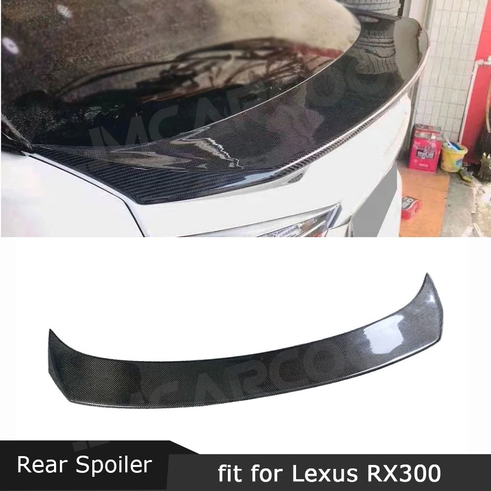 Carbon Fiber Rear Spoiler for Lexus RX300 2016-2021 FRP Rear Trunk Boot Wing Spoiler Car Styling Body Kits Accessories