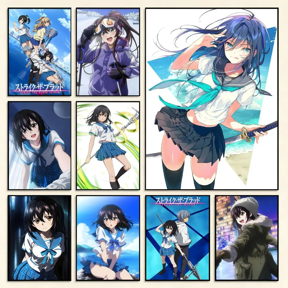Action Anime Strike The Blood Poster Digital Solvent Print Waterproof PP Fade-Resistant Wall Art Room Decor Gift