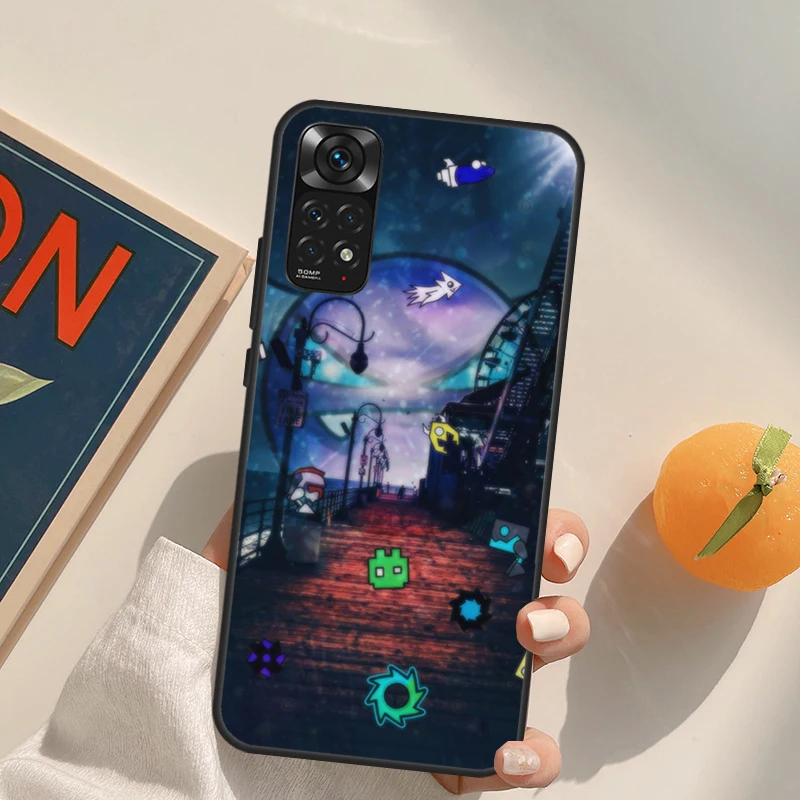 Geometry Dash Case For Xiaomi Redmi Note 10 11 8 9 12 Pro Redmi Note 12S 11S 10S 9S 9C 10C 10A 12C Coque