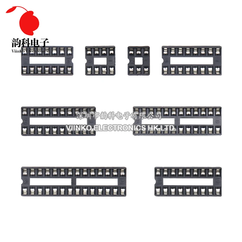 10pcs DIP IC Sockets DIP6 DIP8 DIP14 DIP16 DIP18 DIP20 DIP28 DIP40 Pins Connector Socket 6 8 14 16 18 20 24 28 32 40 Pin