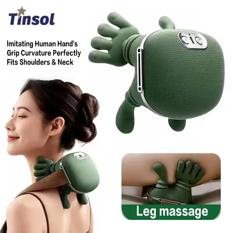 

TINSOL New Wireless Neck Massager Imitates Human Hands to Knead Massage to Relieve Neck/Shoulder painMmassage Shawl
