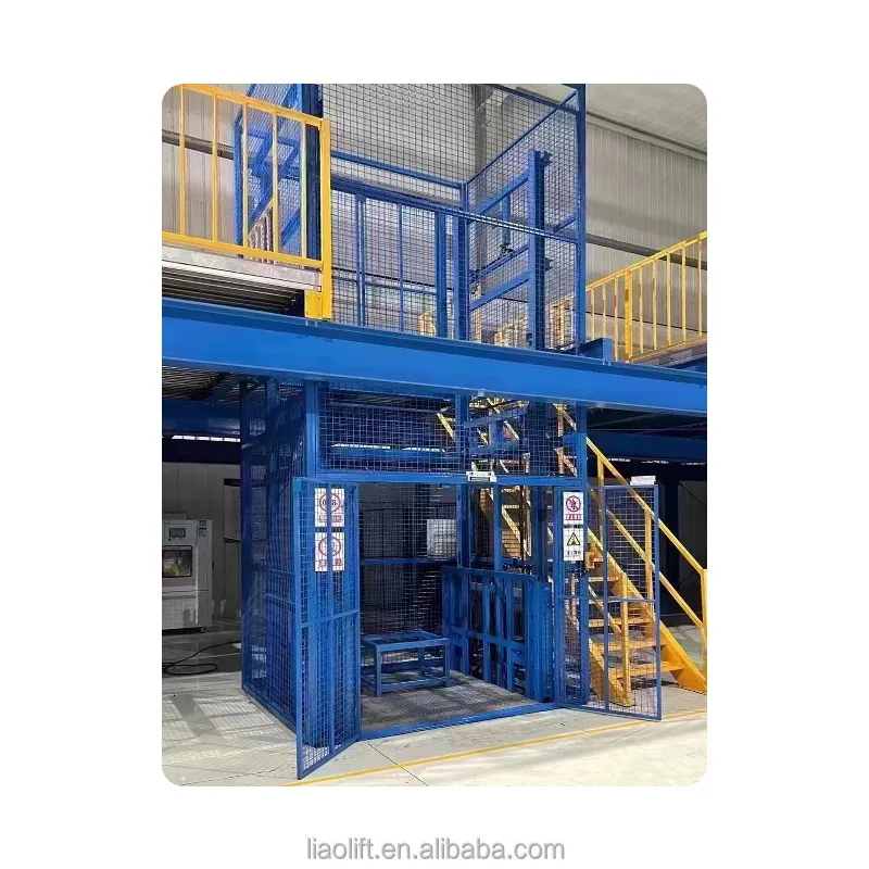 A Customized 2-meter Guide Rail Elevator by CE, Applicable to Factories, Warehouses, Docks, Stores and Hospitals.