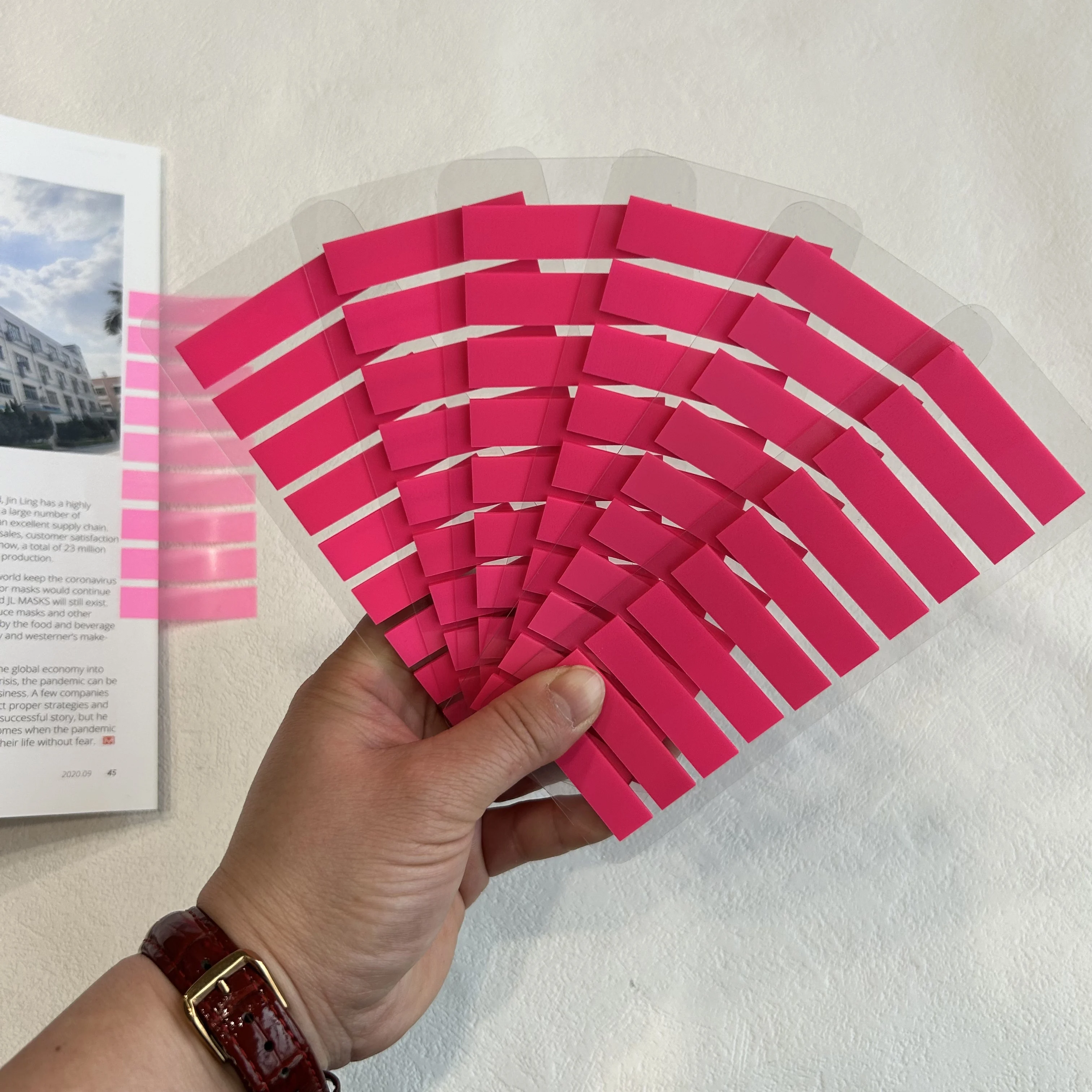 6 عبوات 1200 ورقة ملاحظات لاصقة شفافة كتب توضيحية ذاتية اللصق الإشارات المرجعية مذكرة الوسادة مؤشر علامات التبويب القرطاسية