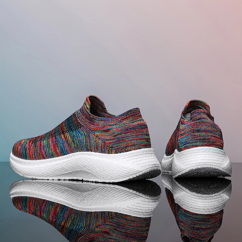 

Men's Running Summer Lightweight Mesh Thick Bottom Tennis Non Slip Leisure Sports Breathable Vulcanized Shoes for Women 36-45