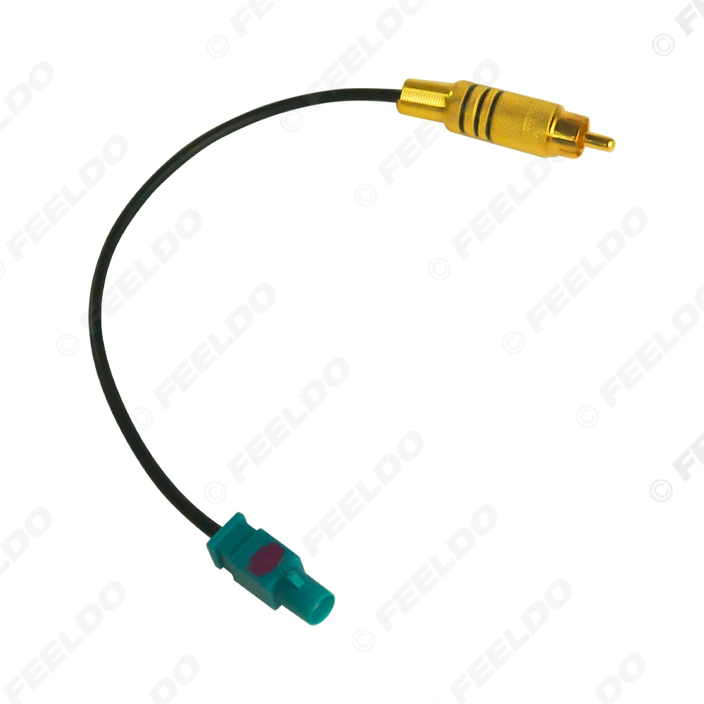 5Pcs Male Fakra To Golden Metal RCA Camera Retention Cable For Various Vehicles' OEM Devices