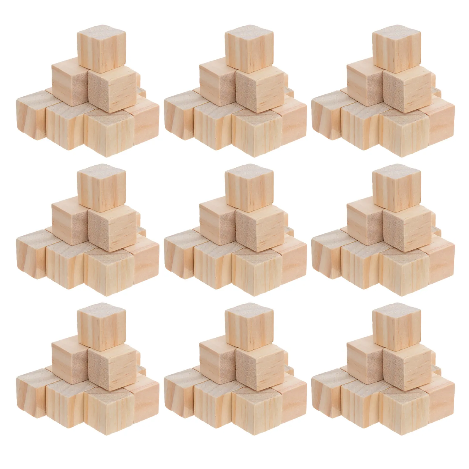 240 Pezzi Blocchi di Legno per Bambini, Cubi Quadrati in Pino Naturale Non Trattato per Lavoretti Fai-da-Te, Pittura, Impilamento, Educazione in Classe