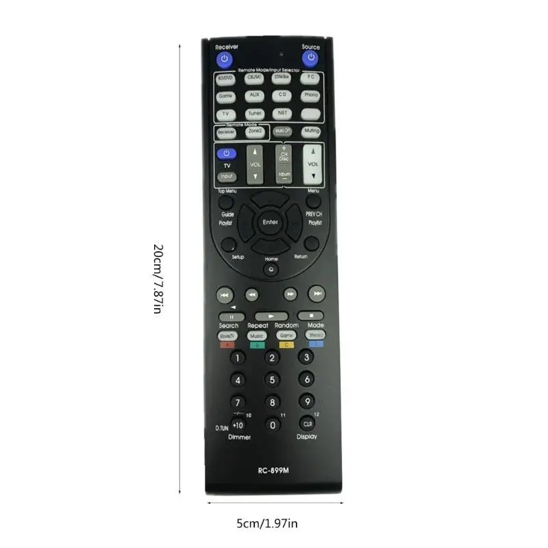 Y1UB RC899M جهاز التحكم عن بعد لـ DTR-40.7 DTR-20.7 DTR-30.7 المسرح المنزلي يعزز تجربة عدم تضمين البطارية