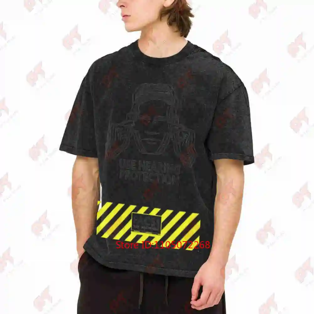 Use Hearing Protection Factory Records Vintage Washed Tee Pure Cotton T-Shirt