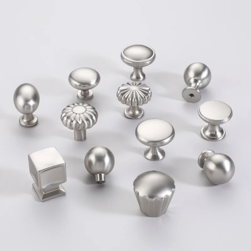 Nickel Brushed Cupboard Door Knobs Kitchen Accessories Drawer Knobs Cabinet Storage Pull Wardrobe Closet Pulls Furniture Knobs