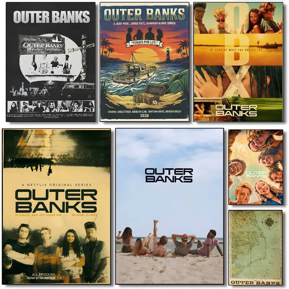 HOT MOVIE O-Outer Banks TV Poster Art canvas HD aesthetic Printing Paper Wall Art for Living Room Bar fashion Home Decor