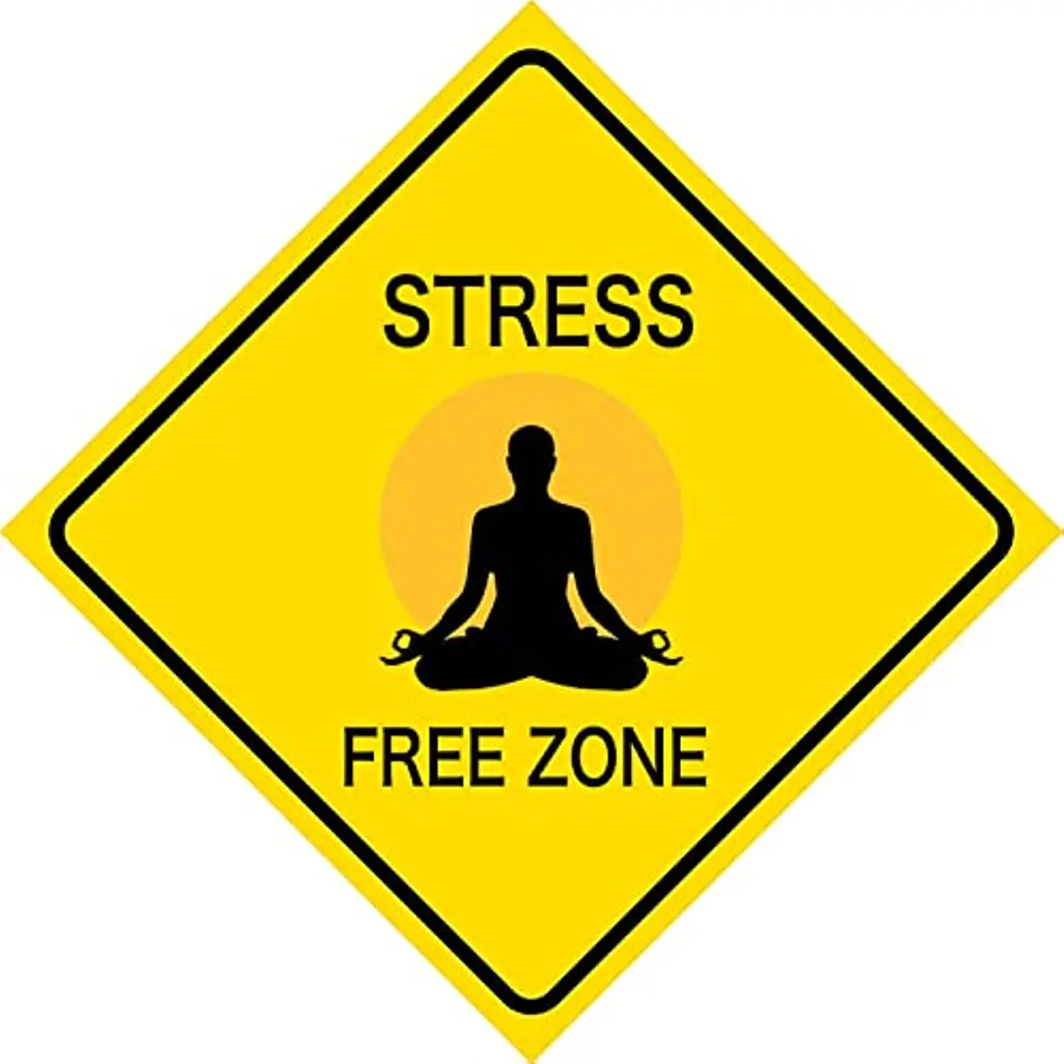 

Vintage Metal Tin Sign Stress Free Zone Road Novelty Plaque Metal Sign 12x12 Funny Novelty Sign Street Signal
