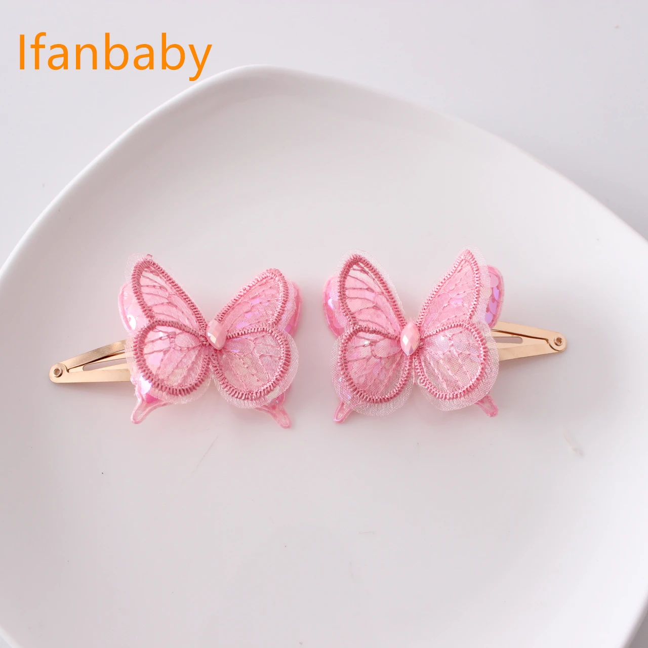 Cute Baby Toddler Fringe Pins Butterfly Clips Kids Girl Flower Snap Clips BB Tiny Hair Accessories