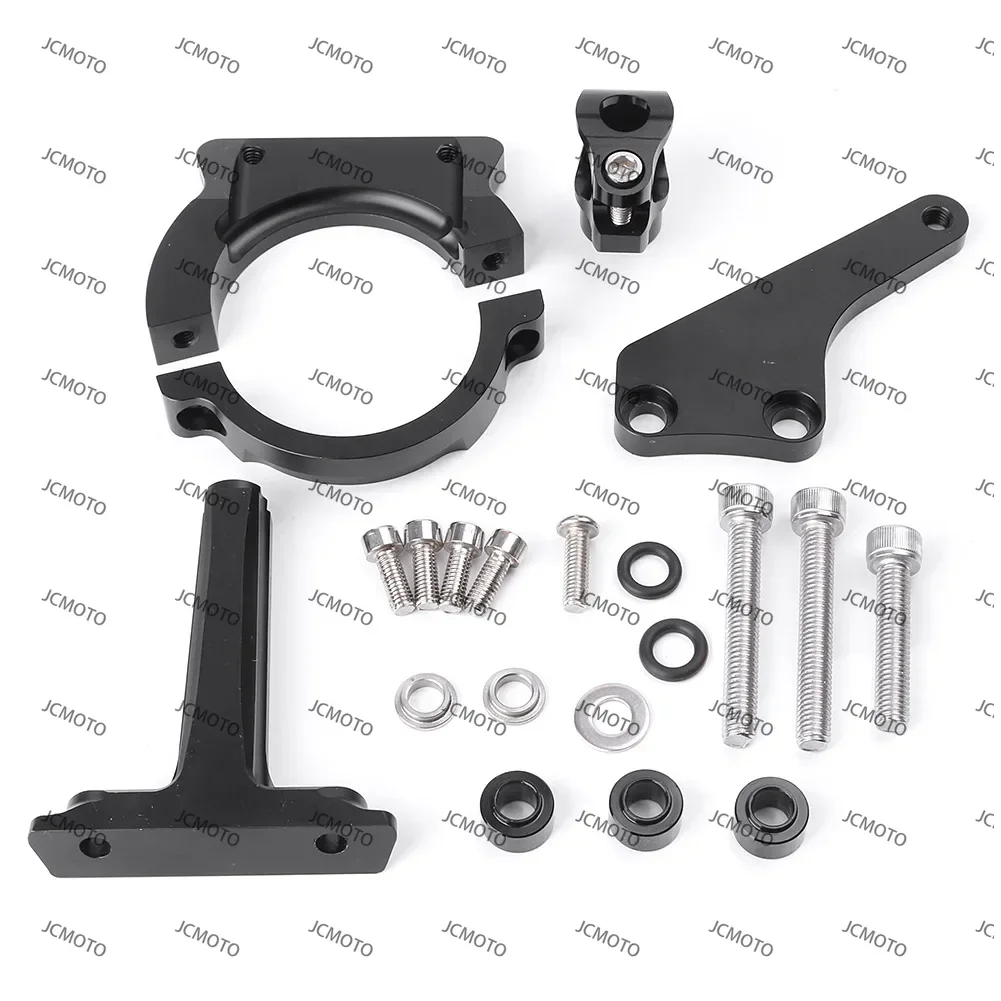 

Motorcycle Steering Damper Stabilizer Bracket Mounting Holder Kit Set CNC Aluminum For Kawasaki ER6N ER-6N 2006 2007 2008