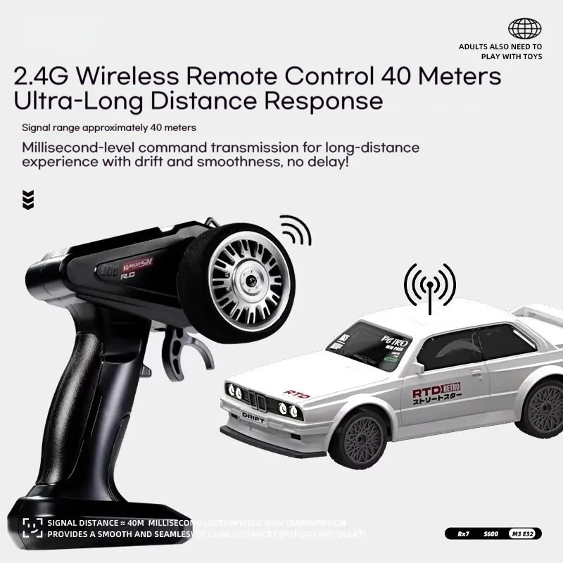 Nouveau 1/43 Mini voiture Rc télécommande de bureau haute vitesse dérive voiture de course modèles ornements jouets classiques cadeau 2.4g Simulation