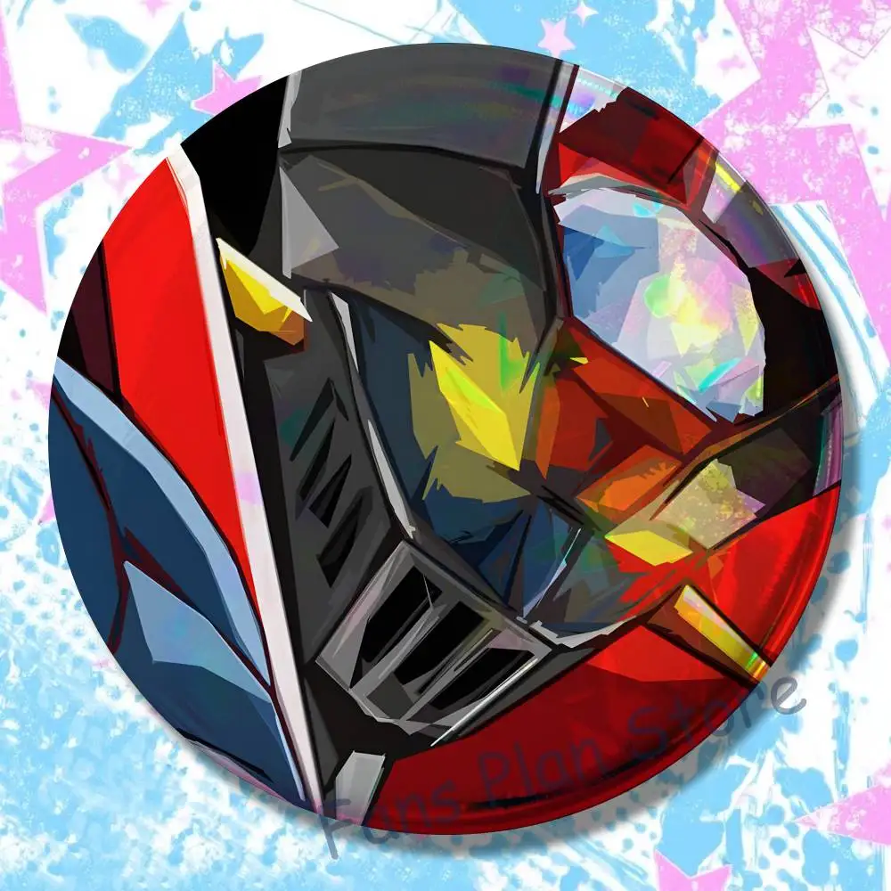 Rocket Punch M-Mazinger Z Brooches For Backpack Accessories 25mm,32mm,48mm,58mm,75mm Round Enamel Pins Cartoon Badge