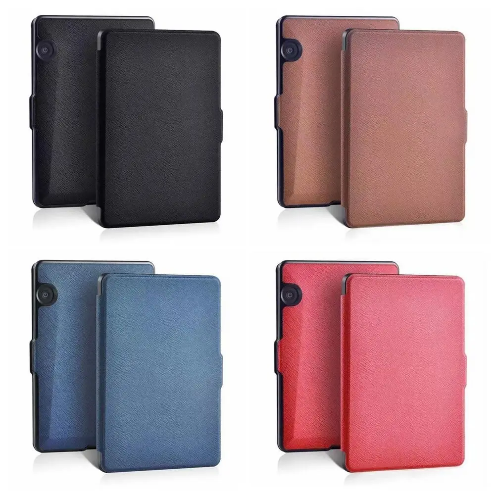 Auto Wake/Sleep e-Reader Case Shockproof PU Leather Smart Cover Wear Resistant Anti Scratch Folio Funda for Kindle Voyage