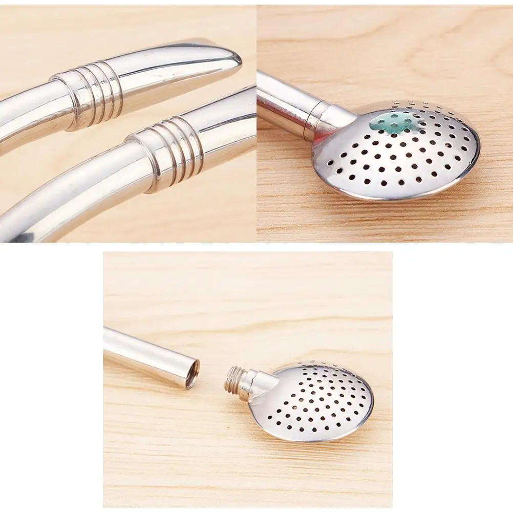 

Mate Tea Straw Set Detachable Stainless Steel Straws for Yerba Mate Loose Leaf Tea Ground Coffee Fruit Juices Easy Clean