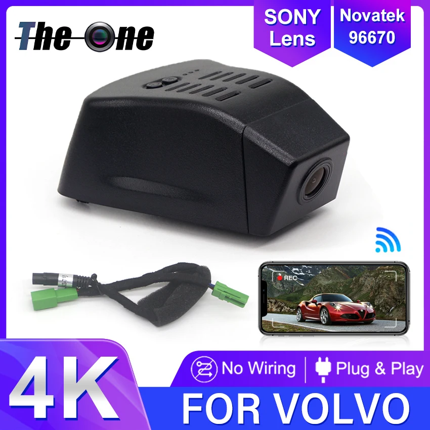 

New! Car DVR WiFi UHD 2160P Video Recorder Original For Volvo S60 V60 t6 2023 2024 2025 4K Dash Cam Camera,Plug and play DashCam