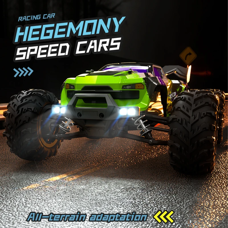 1:16 Off Road 4WD RC Car ze światłami LED 2.4G High Speed 40KM/H lub 80KM/H Zdalnie sterowana szczotka samochodowa lub bezszczotkowa MotorKids Toys