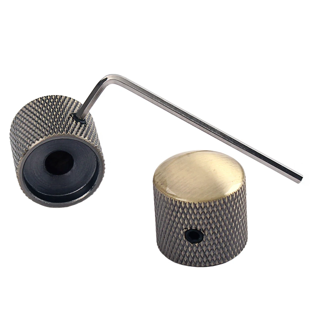 

2pcs Bronze Caps Metal Effect Pedal Connector Anti-Rust Durable Foot Switch Protection Replacement Parts For Guitarists Guitar