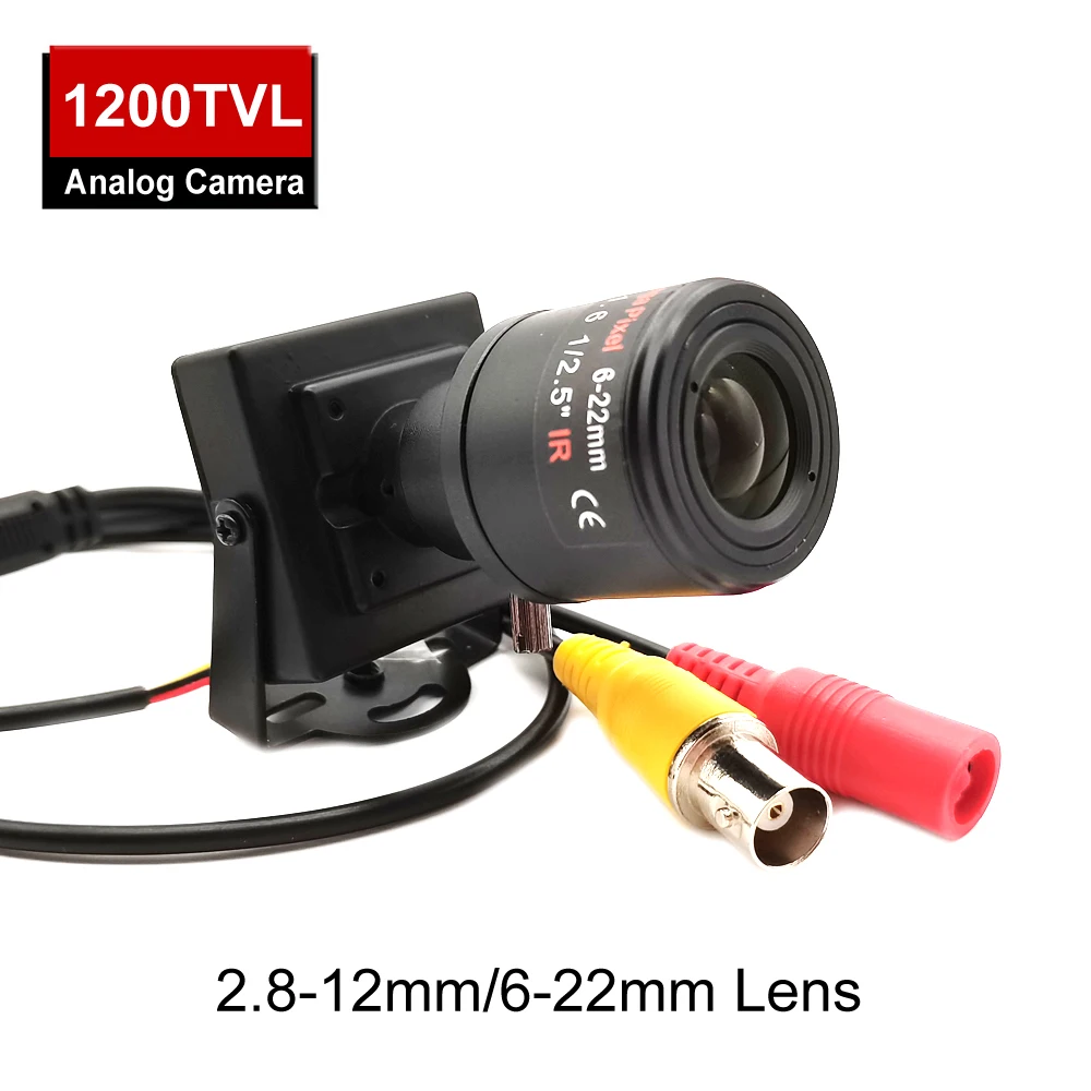 1200TVL Mini Analog Video Camera 700TVL 2.8-12mm 6-22mm Varifocal Zoom Lens For Security Surveillance CCTV Camera Car Overtaking