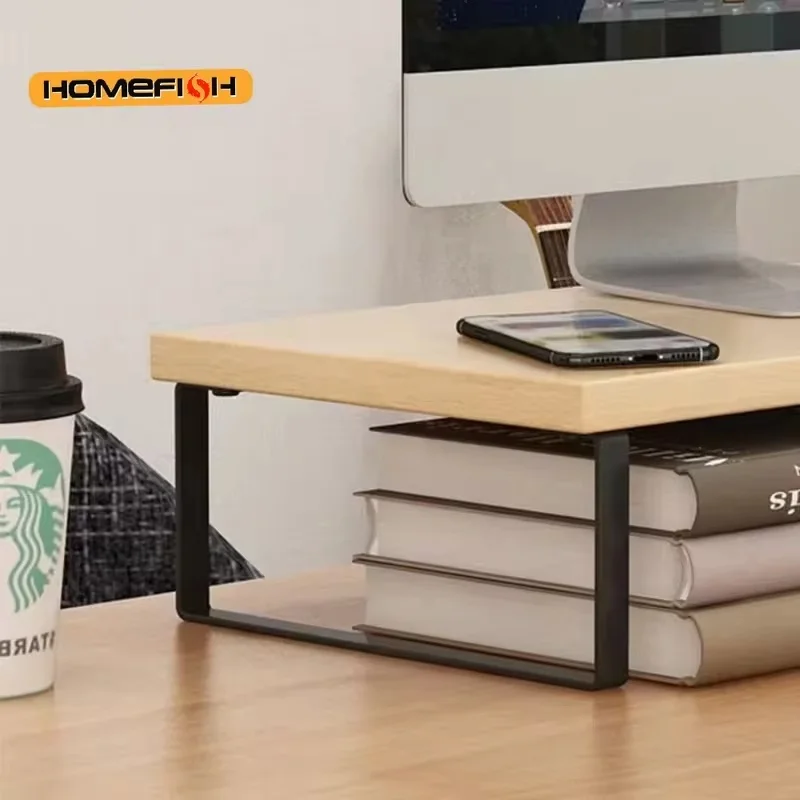 Adjustable Desktop Display Riser with Storage Compartment for Efficient Home and Office Setup