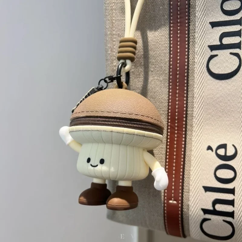 Mushroom pendant cute headphone bag storage bag creative vegetable series cute cartoon doll doll bag pendant