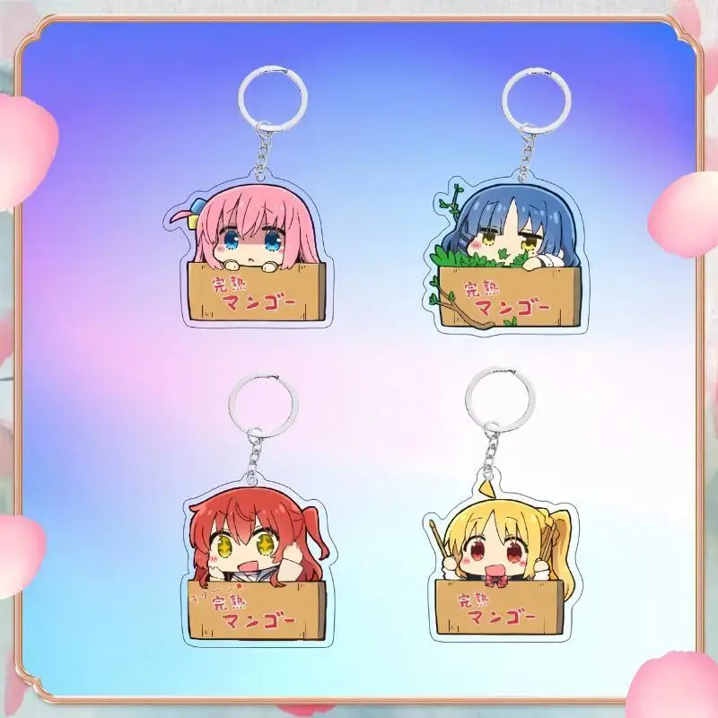 Anime BOCCHI THE ROCK! Ijichi Nijika Gotoh Hitori Lovely Keychain Cute Cartoon Kita Ikuyo Yamada Ryo Bag Pendant Toys for Girls