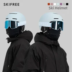 SKIFREE SKI Helmet Goggles Set Women Men Shock Resistance Snowboard Helmet Professional Skiing Protective Device