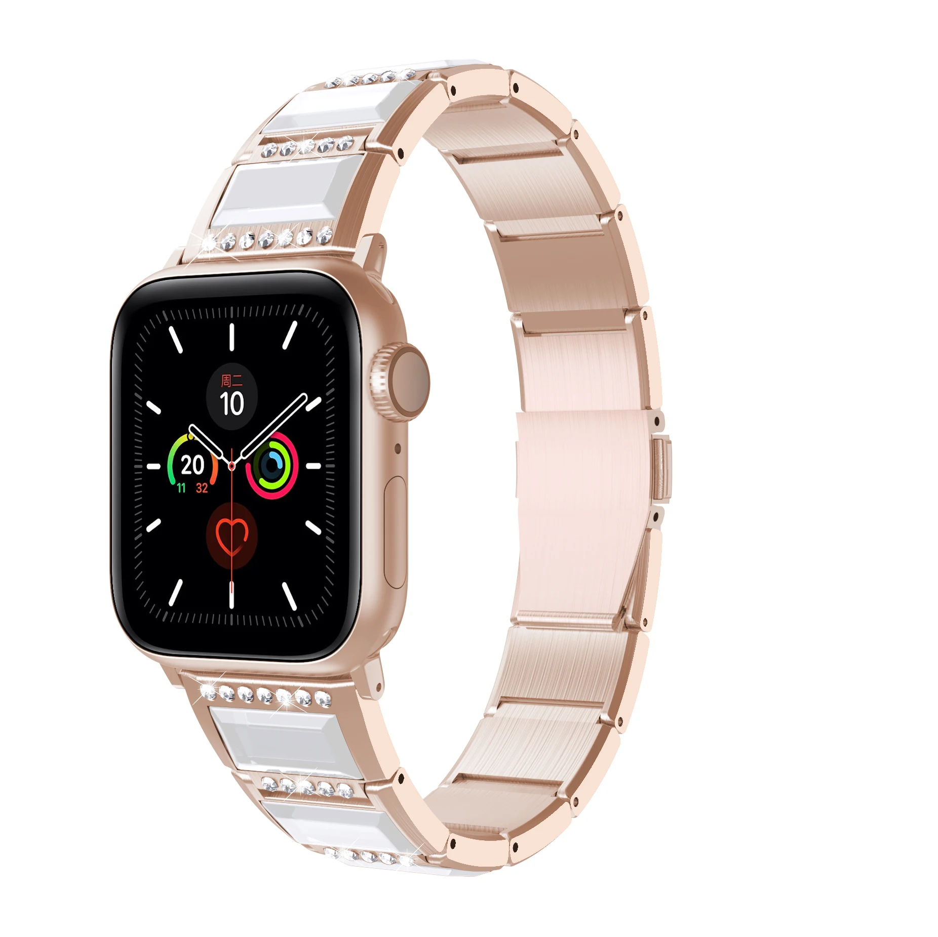 

Metal+Jewelry strap for Apple watch Ultra 8 7 41mm 45mm 49mm 6 5 4 SE 44mm 40mm luxury replacement strap iwatch 3 42mm 38mm band