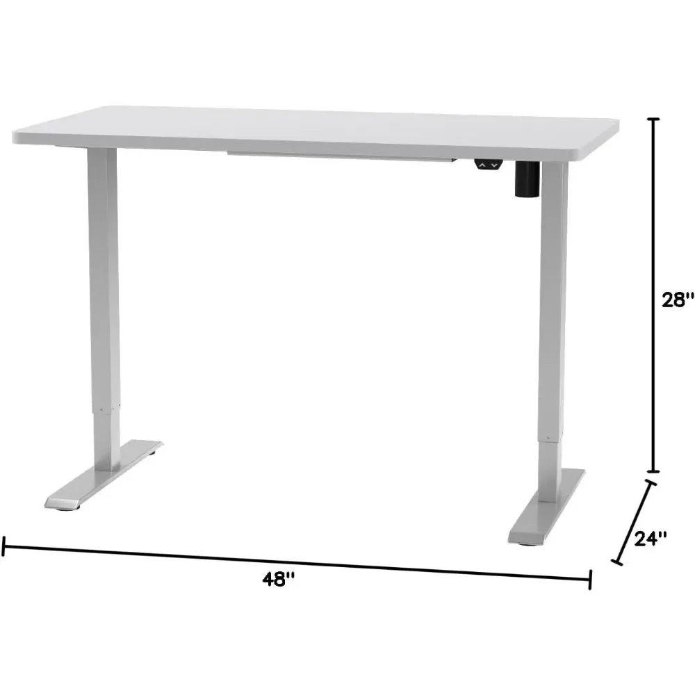 

Integrated vertical office desk, 48 x 24 inch electric height adjustable desk, suitable for white frame in home offices