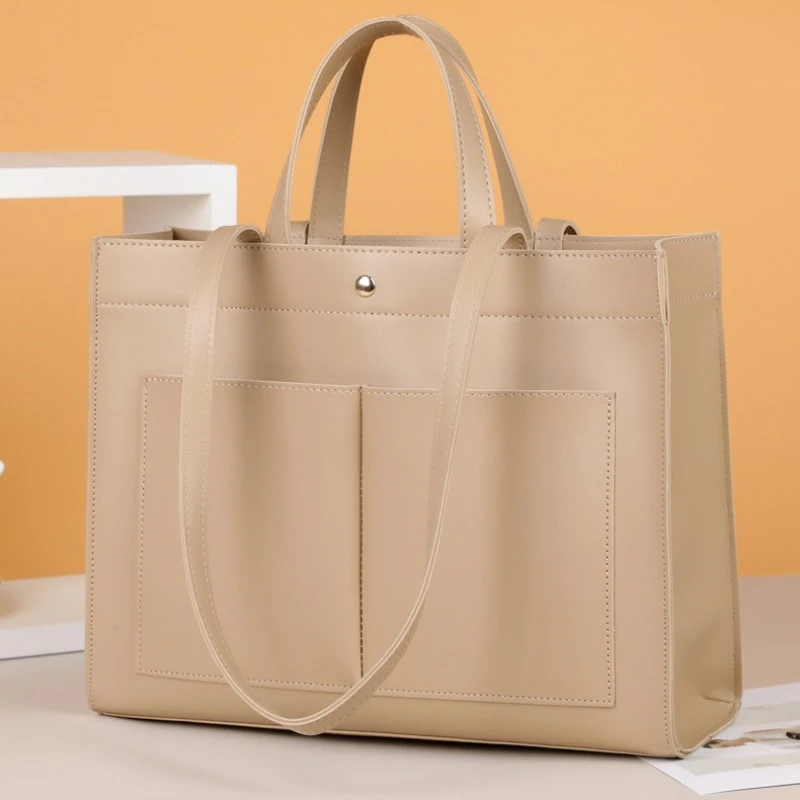 

Luxury Pu Leather Tote Bag for Women 2026 High Quality Designer Handbag Korean Shoulder Women's Bag Fashion Large Female