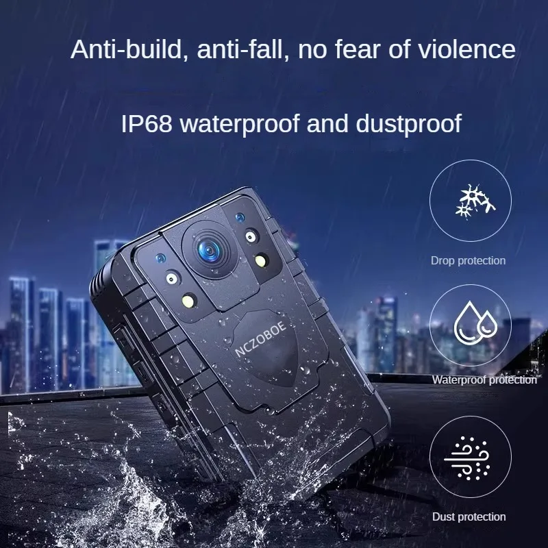 

NCZOBOE Camera Recorder 1600P Body Mounted Cam Body Camera Night Vision IR IP67 Dashcam Car Suction Cam