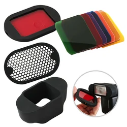 Flash Speedlight Honeycomb Grid kit with Magnetic Gel Band filters Flash Accessories Kit as MagMod for canon flash