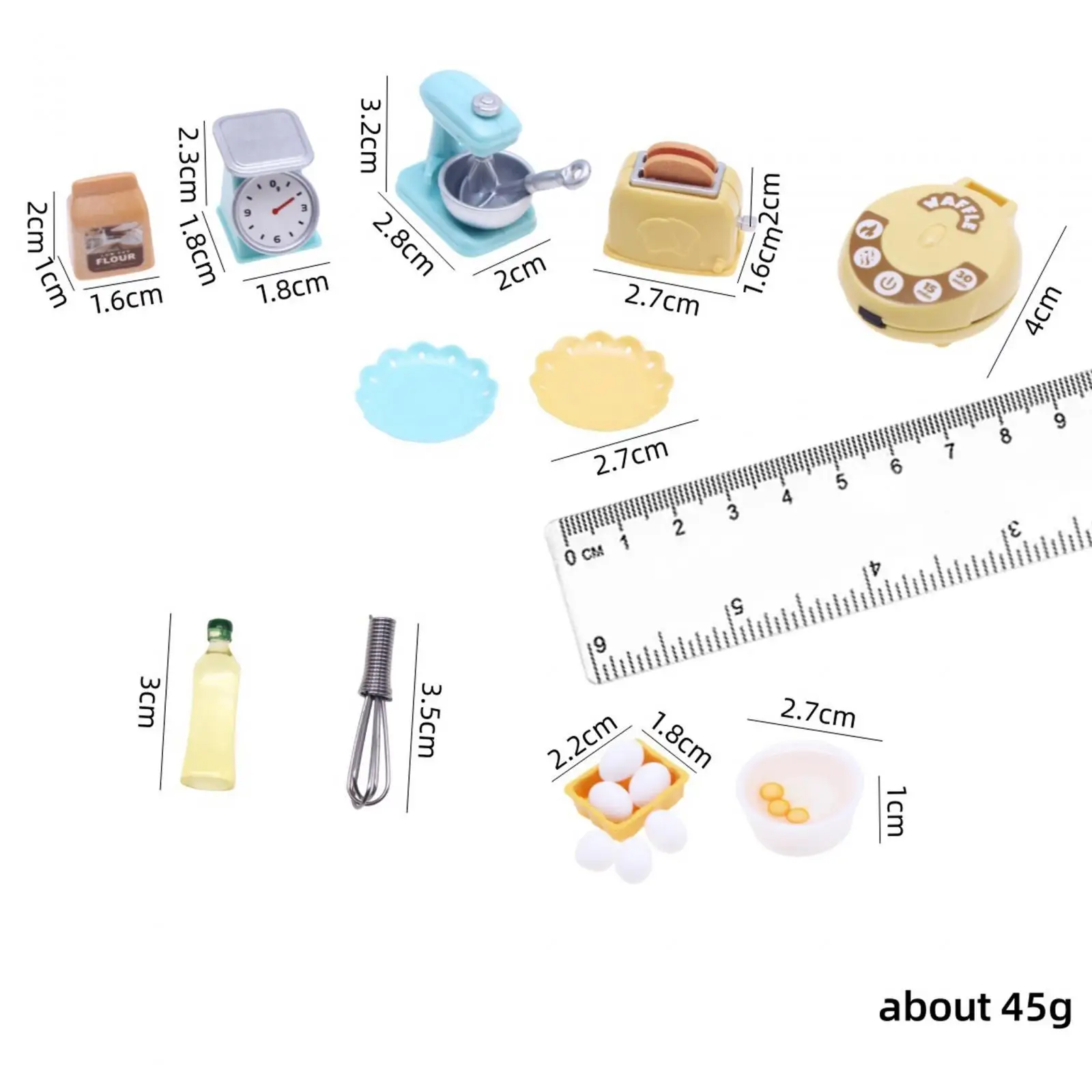 1:12 Puppenhaus-Küchenset, Küchengeräte, Spielzeug, Toaster, Mini-Haus, Möbel, Zubehör, Kits für Kinder und Mädchen, Urlaubsgeschenke