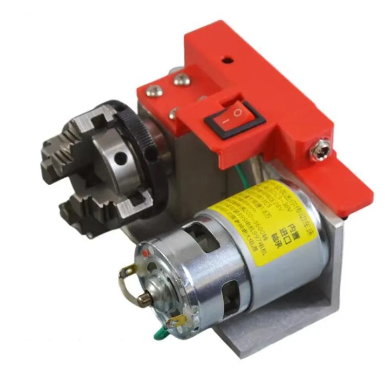 Miniature Wood Lathe with 4-Jaw Chuck with 775 Motor