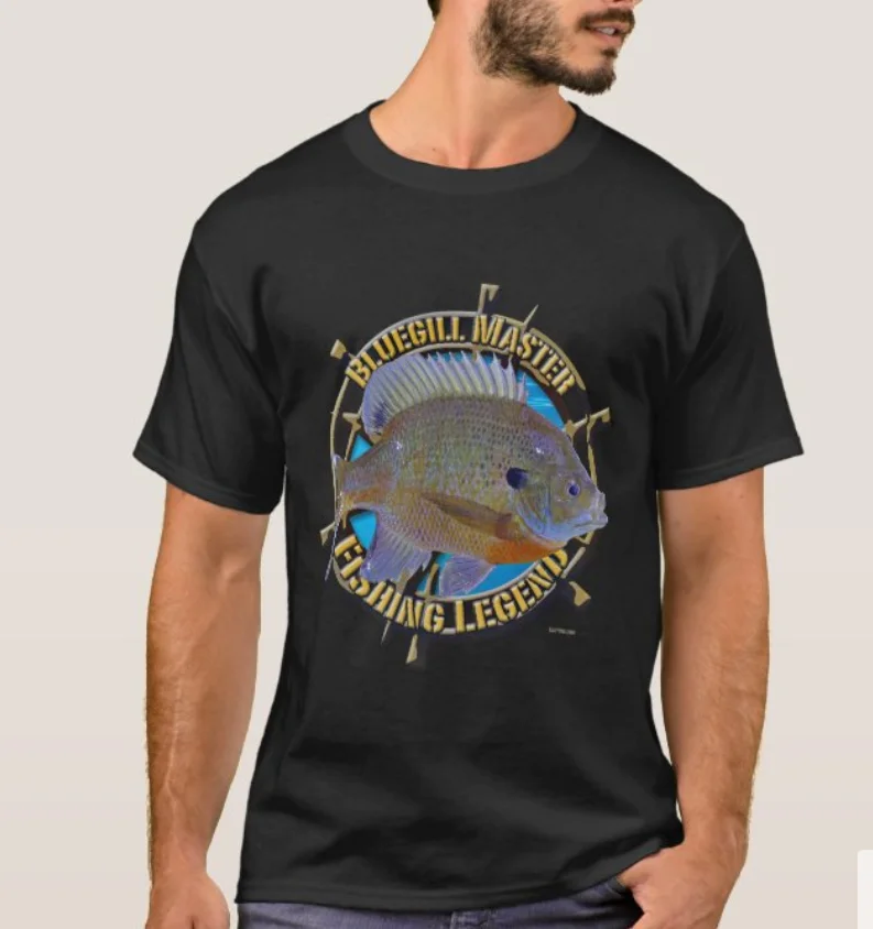 

Bluegill Fishing Legend Angler Gift T-Shirt. Summer Cotton Short Sleeve O-Neck Mens T Shirt New S-3XL