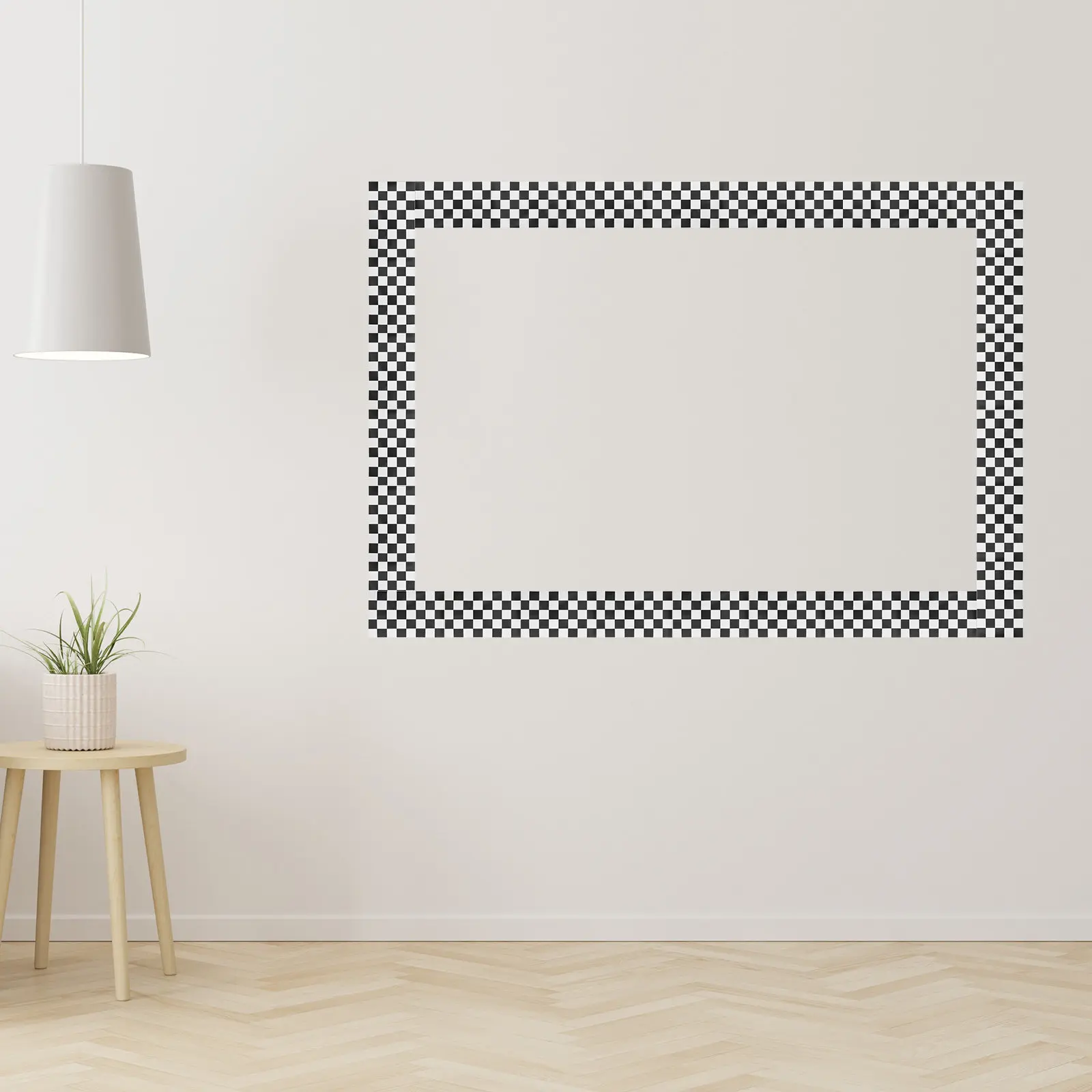 1 Roll Black White Checkered Bulletin Board Border Peel and Stick Classroom Wall Decor Chalkboard Strip Bulletin Board Borders