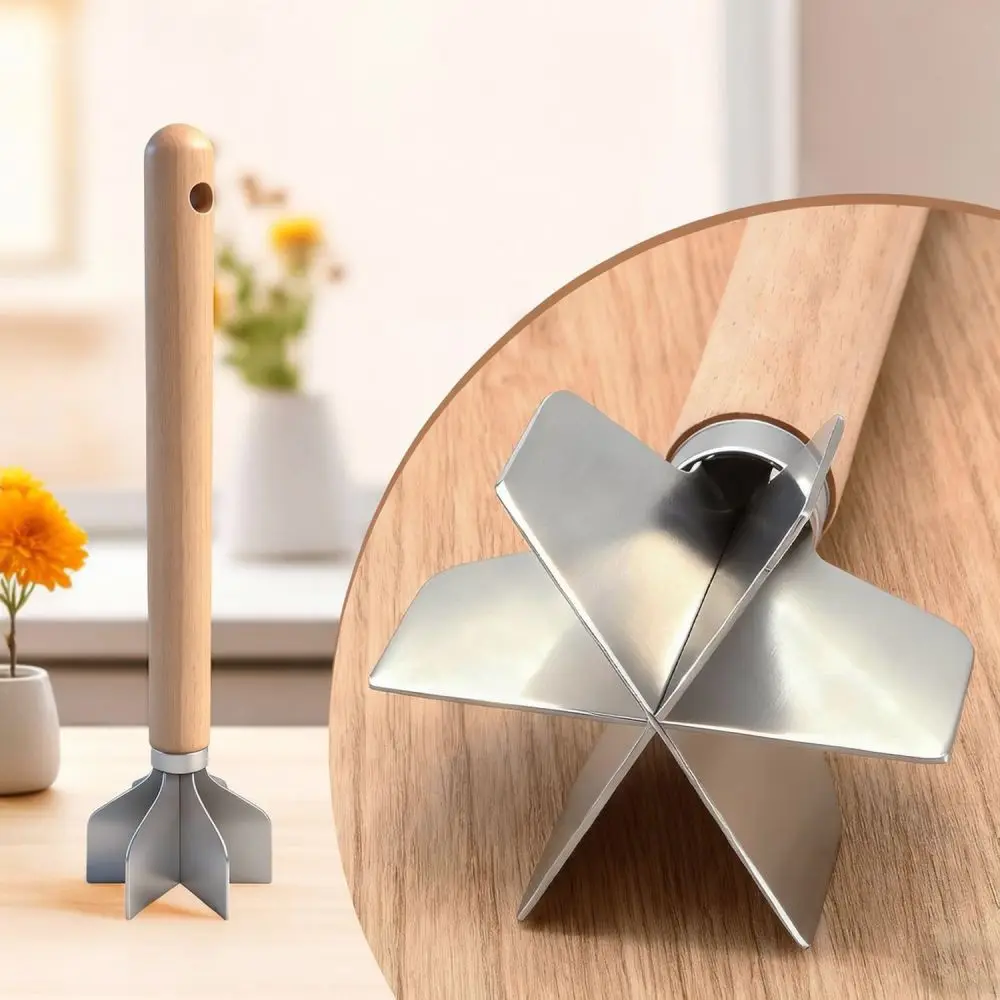 Durable Meat Chopper 304 Stainless Steel Food Smasher Kitchen Utensil For Ground Beef Patty Burger Potato Vegetable Mashing