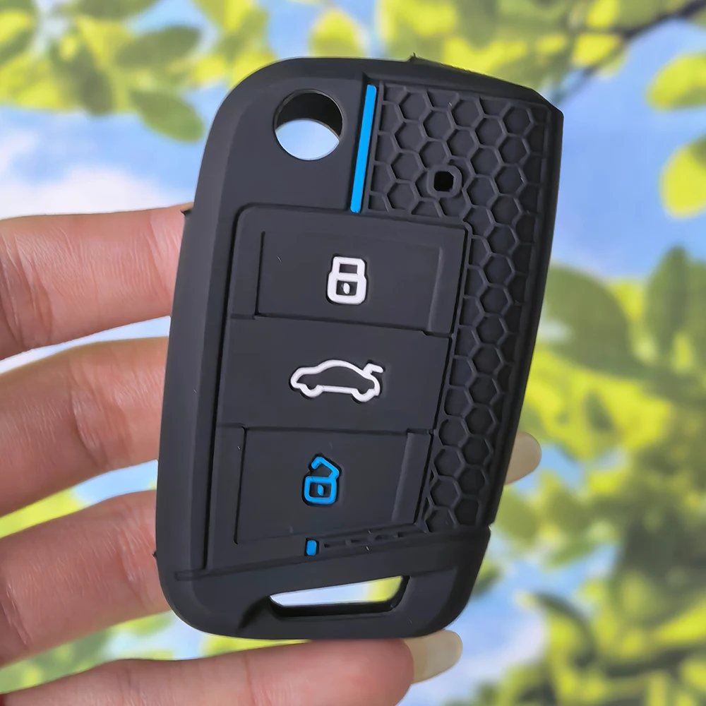 Honeycomb Texture Key Sleeve Fit VW Golf7 GTI POLO T-Cross T-Roc Touran Tiguan Skoda Octavia Rapid Kodiaq Fabia Seat Ibiza Leon