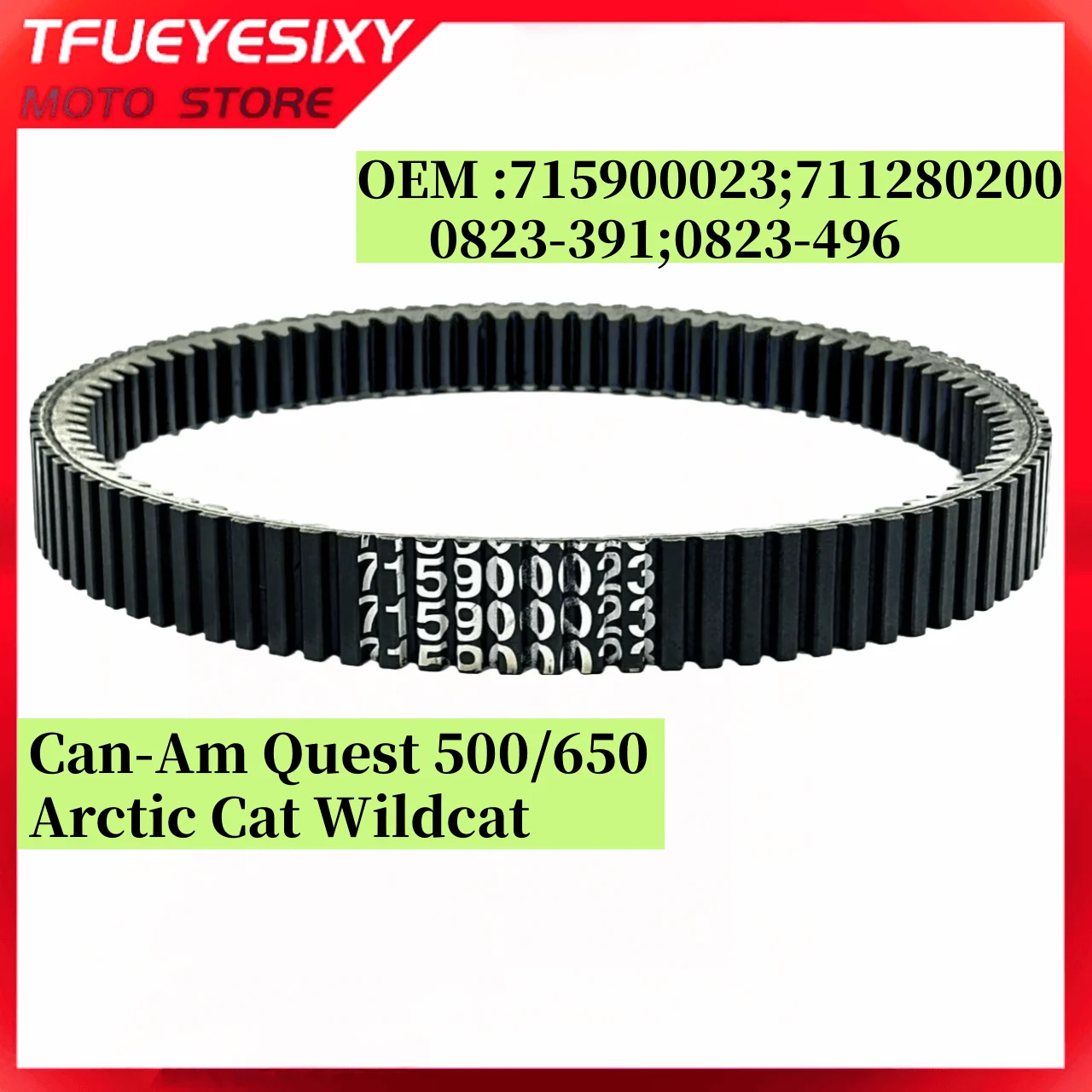 

Приводной ремень для Can-Am Quest 500 650 Traxter 650 715900023 711280200 Arctic Cat Wildcat 1000 0823-496 0823-391