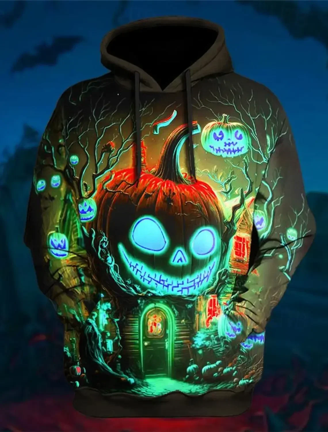 

Men's Pumpkin 3D Prints Halloween Hoodie Autumn and Winter Graphic Daily Classic Casual Pullover Holiday Going Out Men Hoodies