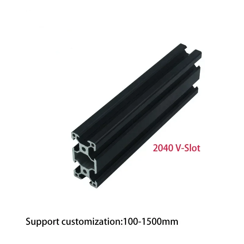 

Aluminum Profile Extrusion Frame, European Standard, Anodized Linear for CNC 3D Printer Parts, Black 2040 V- Slot, 100mm-1200mm,