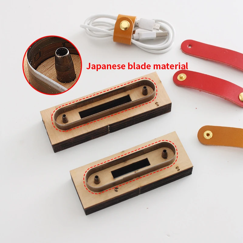 YOMDID Data Winding Hub Leather Template Japanese Blade Leather Handmade Mold Handcraft DIY Leather Punching Die Cutting Tool