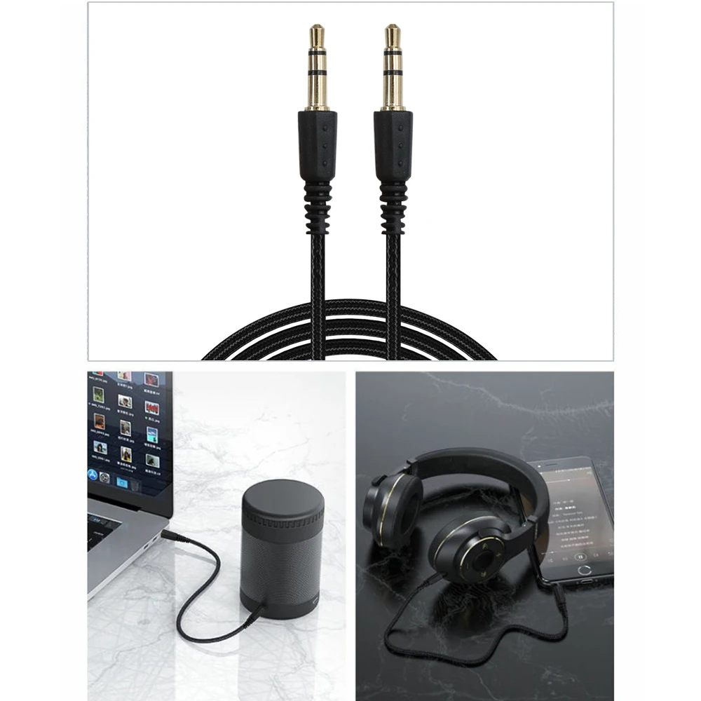 2/3/5m 3.5mm Aux cable Male to 3.5mm Jack Male AUX Audio Stereo Headphone Cable Jack 3.5 Aux Audio Cable Cord for Phone Earphone