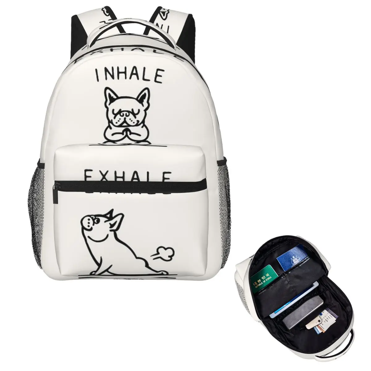 

French Bulldog Animal Backpack Hot Sale Daypack Large Capacity Kids BookBag School Bag Shoulder Bags for Men Women