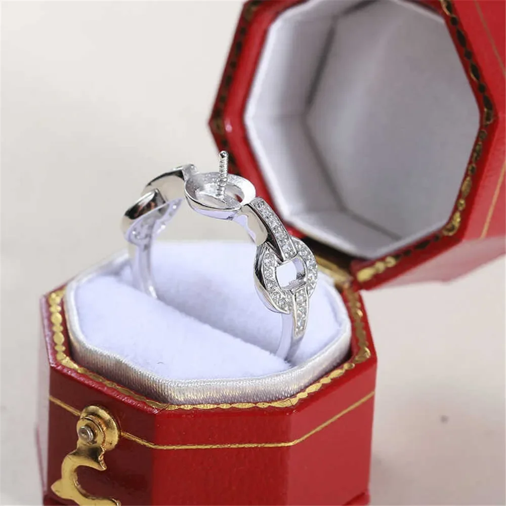 Solid S925 Sterling Silver Pearl Ring Settings Findings & Accessories - for Jewelry Making Bulk Wholesale Craft Supplies 8-12mm