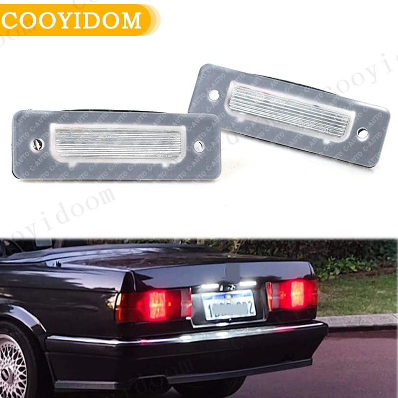 2Pcs LED License Number Plate Light For BMW 3-Series E30 5-Series E12 E28 6-Series E24 7-Series E23 For M1 E26 For Z1 Roadstes